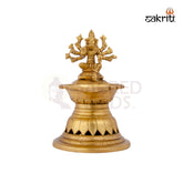 Brass Varahi Vilakku – 7.4 Inch Height | Large Brass Varahi Deepam for Religious Ceremonies & Spiritual Decor